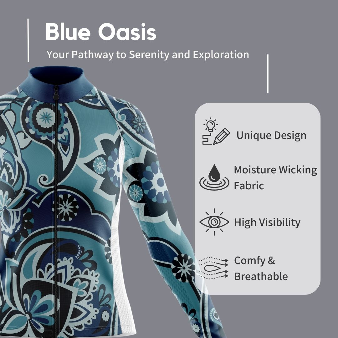 Blue Oasis | Women's Long Sleeve Cycling Jersey Highlights & Key features
