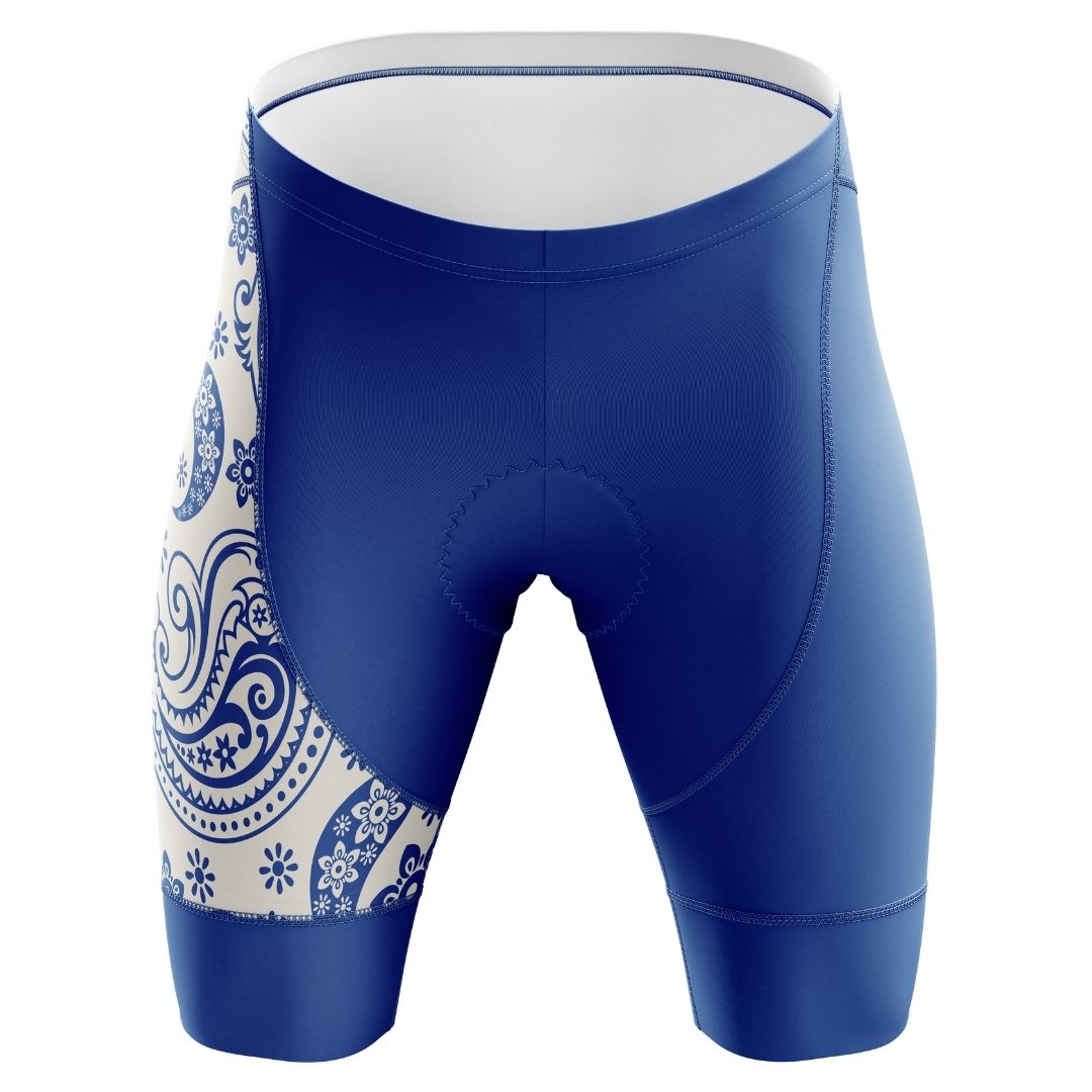 Blue Serenity Women's Cycling Kit featuring a stylish blue and white cycling jersey and matching shorts, designed for comfort, breathability, and aerodynamics