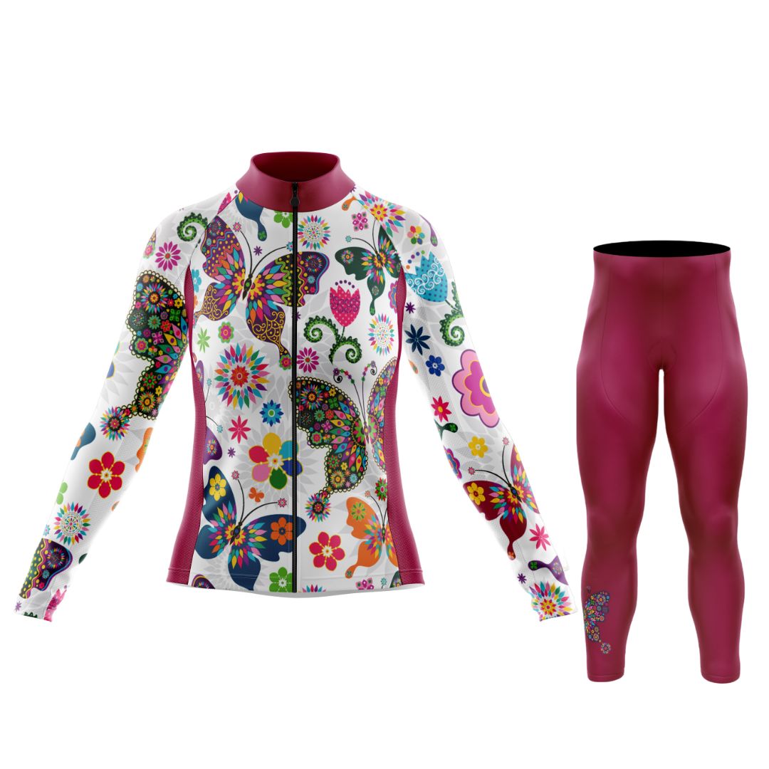 Butterfly Flutter | Women's Long Sleeve Cycling Set