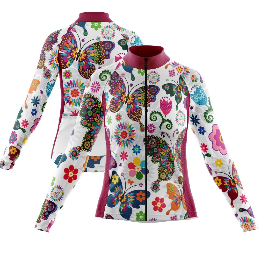 Butterfly Flutter | Women's Long Sleeve Cycling Jersey