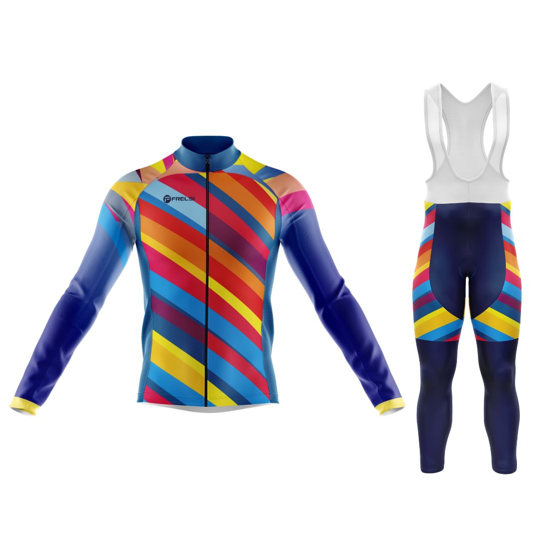Carnaval de colores | Conjunto de ciclismo de manga larga para hombre