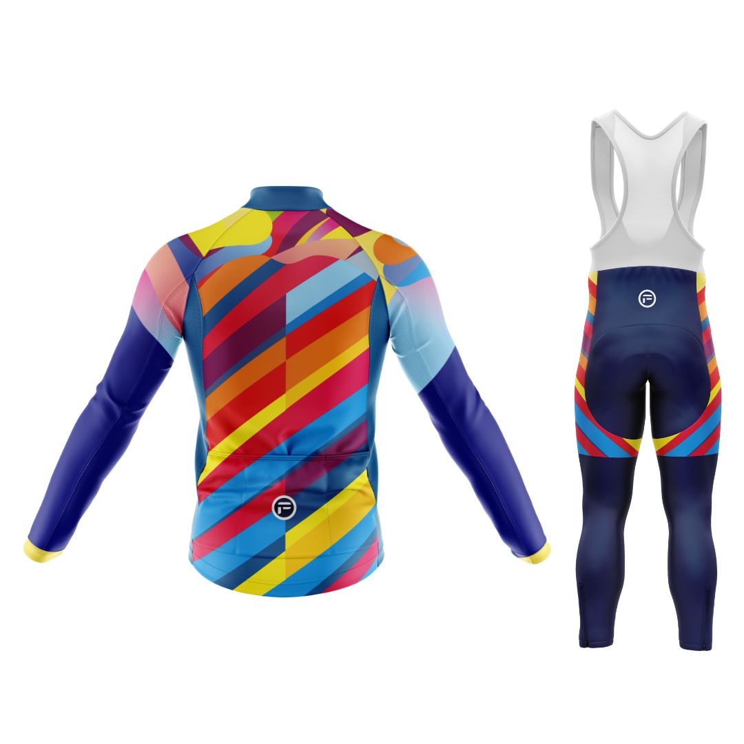 Carnaval de colores | Conjunto de ciclismo de manga larga para hombre