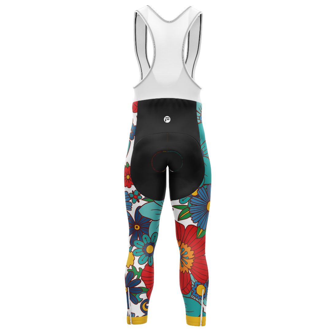 Conjunto de ciclismo de manga larga para mujer con flores de colores