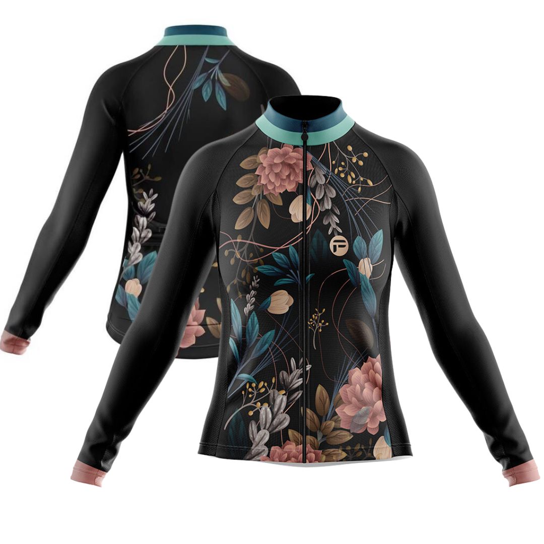 Maillot de ciclismo de manga larga para mujer Exotic Spring