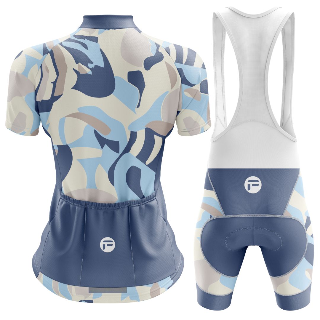 Frelsi Mirage | Women's Short Sleeve Cycling Set Bibs Back view