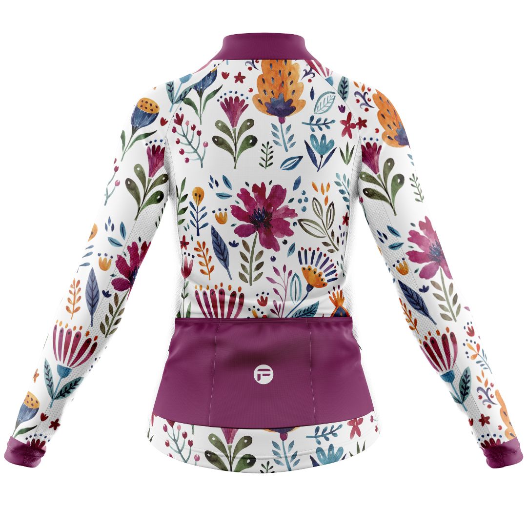 Rear view of Garden Art Cycling Jersey showing three pockets