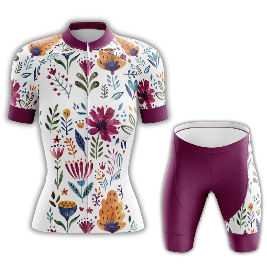 Garden Art Cycling Kit featuring vibrant floral design