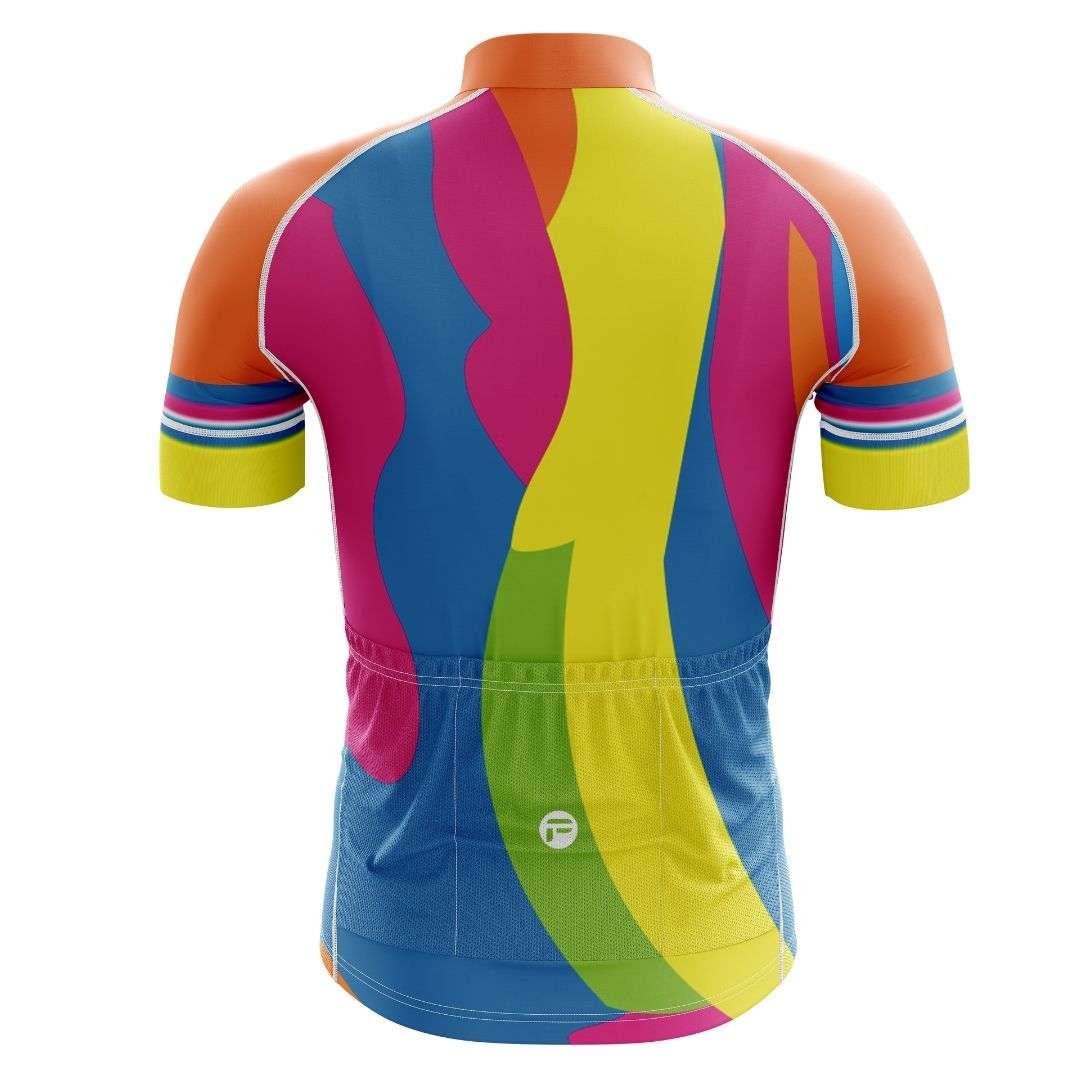 Harmony Hues | Men's Short Sleeve Cycling Jersey Back Image