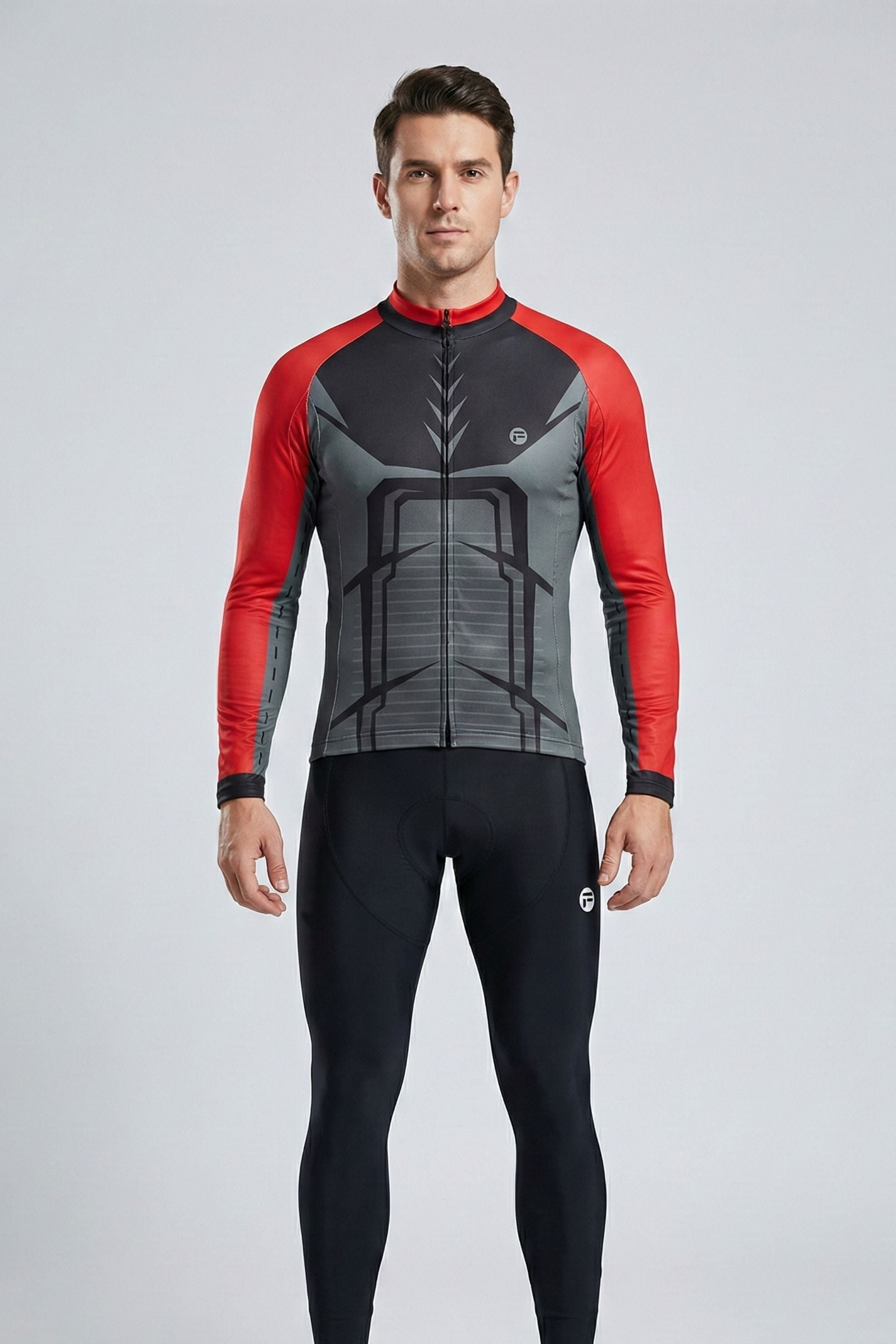 IRONMAN BARCELONA Mサイズ サイクルジャージ Iron Man | Long Sleeve Cycling Jersey for Men