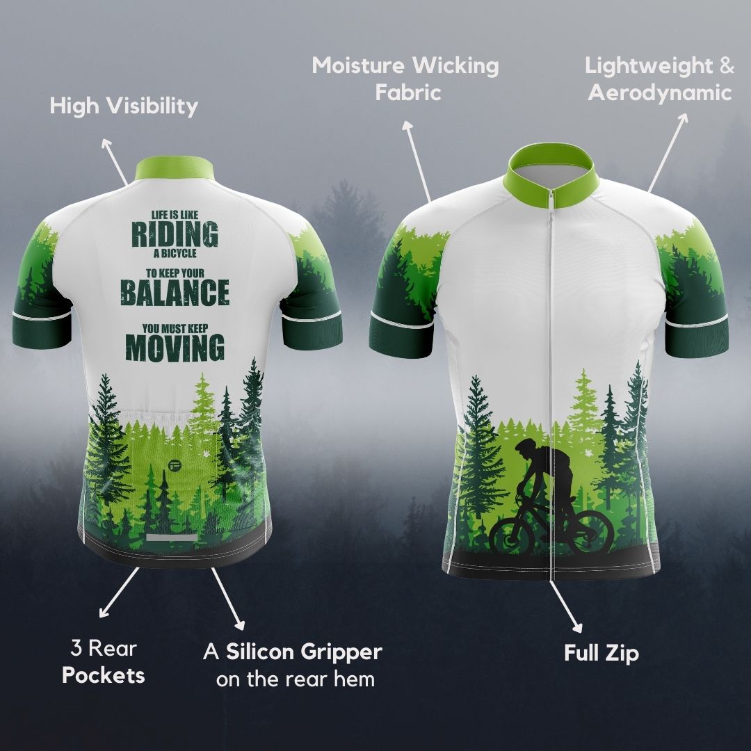 Life in The Saddle | Men's Short Sleeve Cycling Jersey Technical Features & Details