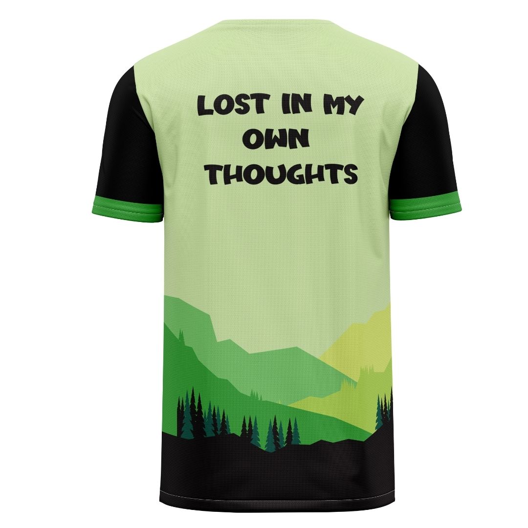 Leave the map behind, let your soul be your compass. "Lost in My Own Thoughts" jersey: freedom on two wheels, peace within.