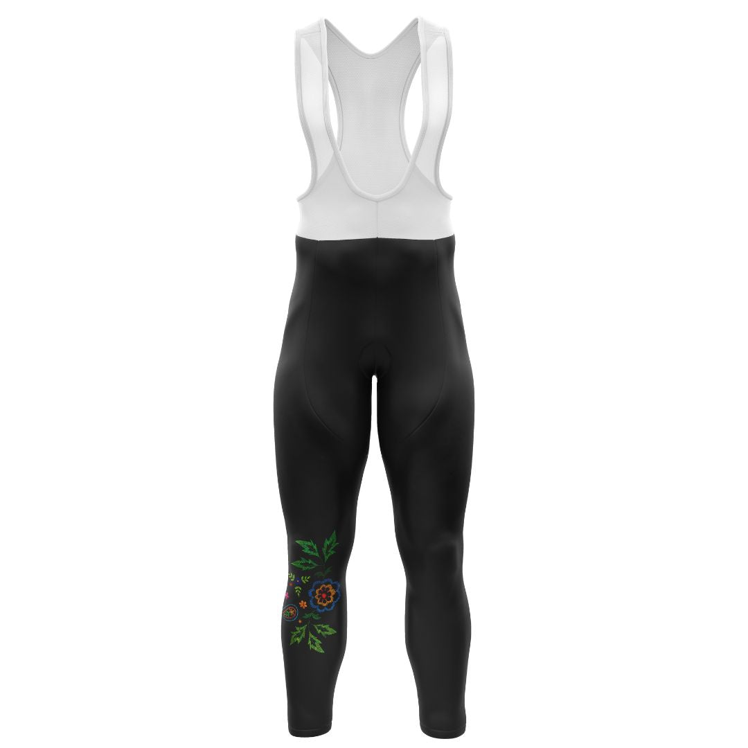 Midnight Bloom | Women's cycling bib tights