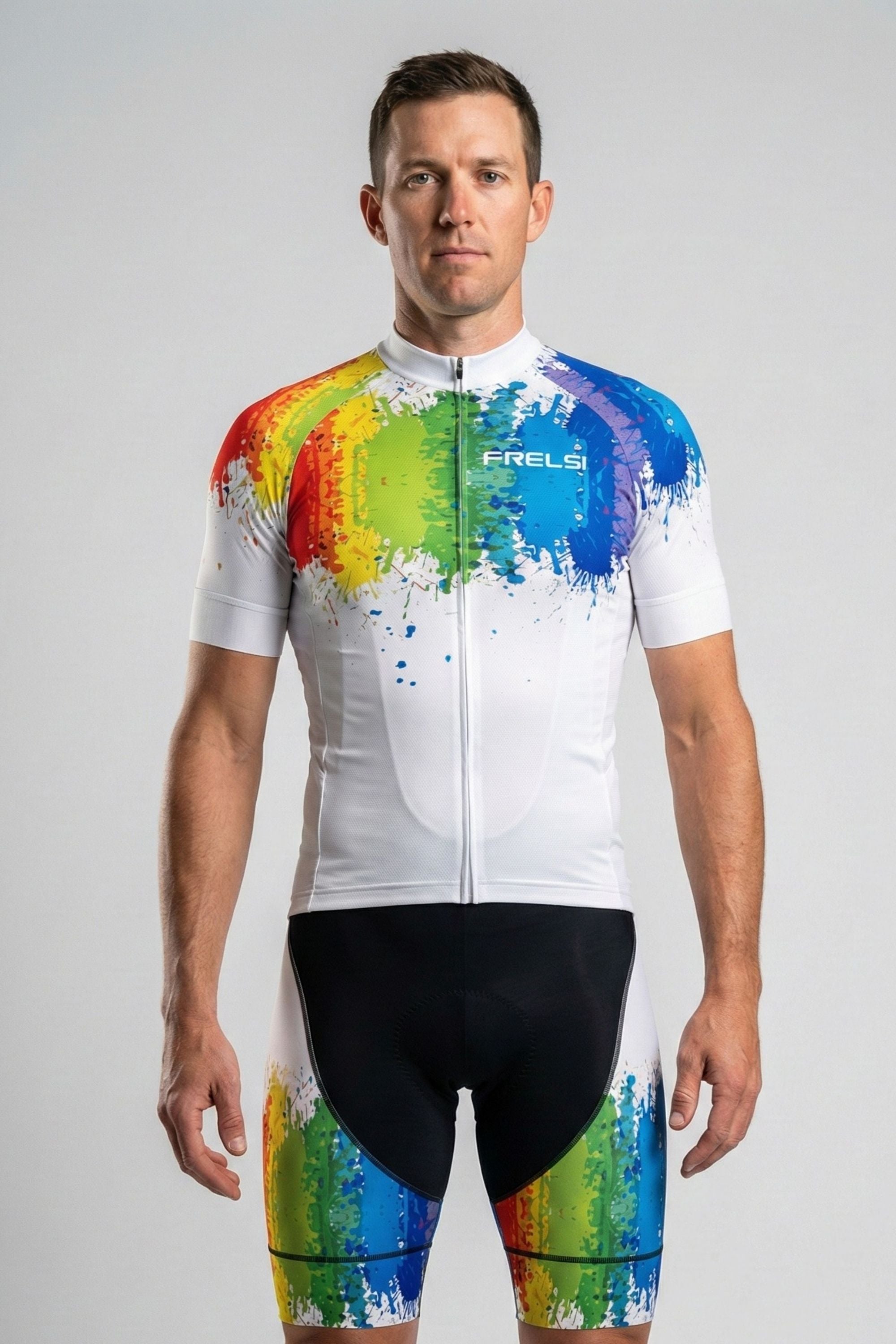 Men's Short Sleeve Cycling Jersey – Full Zip, Quick Dry, Breathable – Sizes S To 5XL, Black