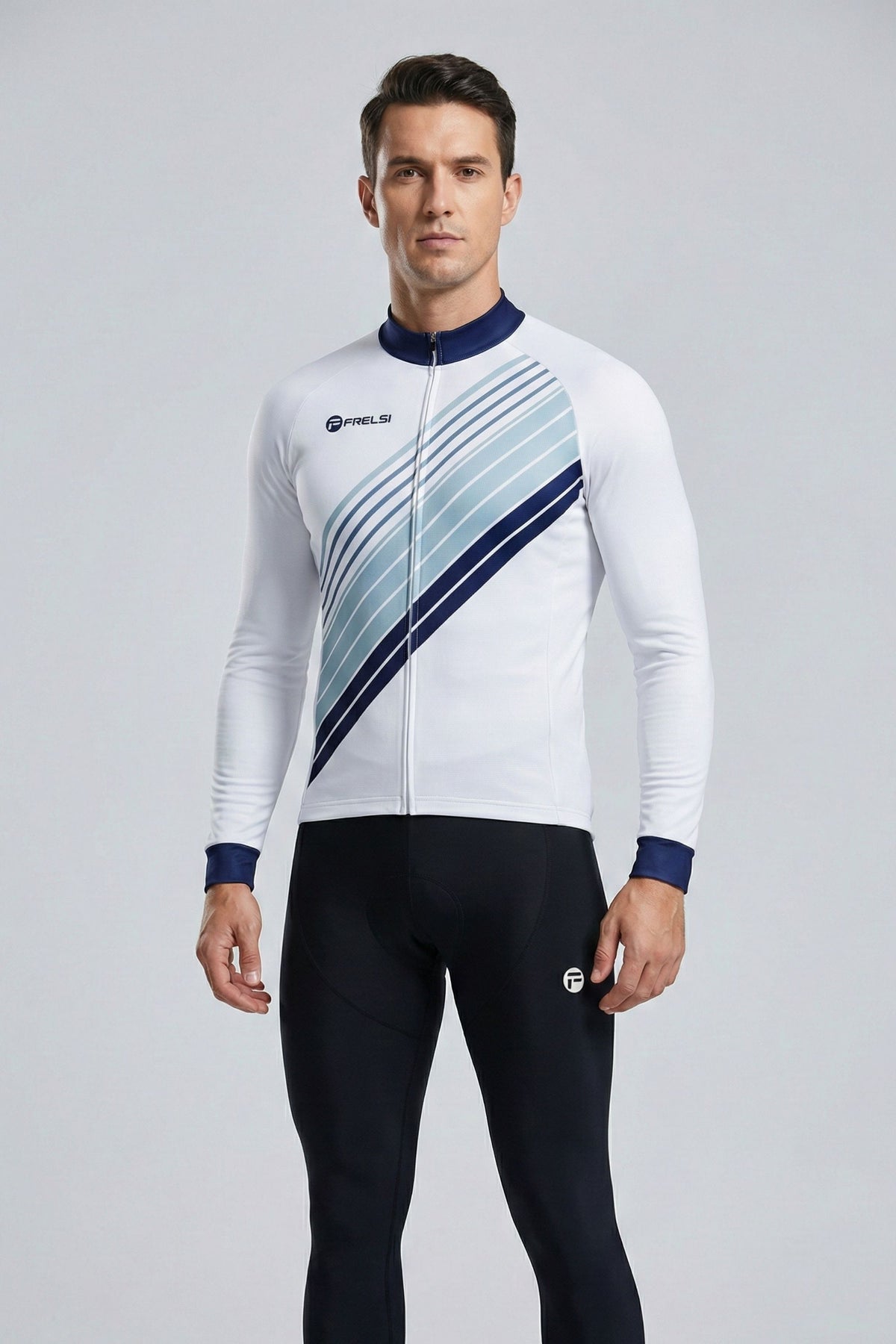 Camiseta de ciclismo de manga larga para hombre Zenith Stripes