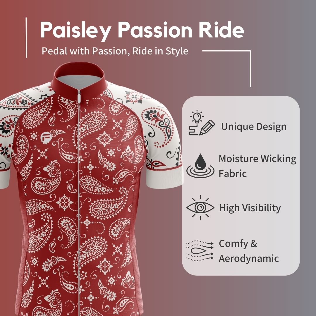 Paisley Passion Ride | Men's Short Sleeve Cycling Set Highlights