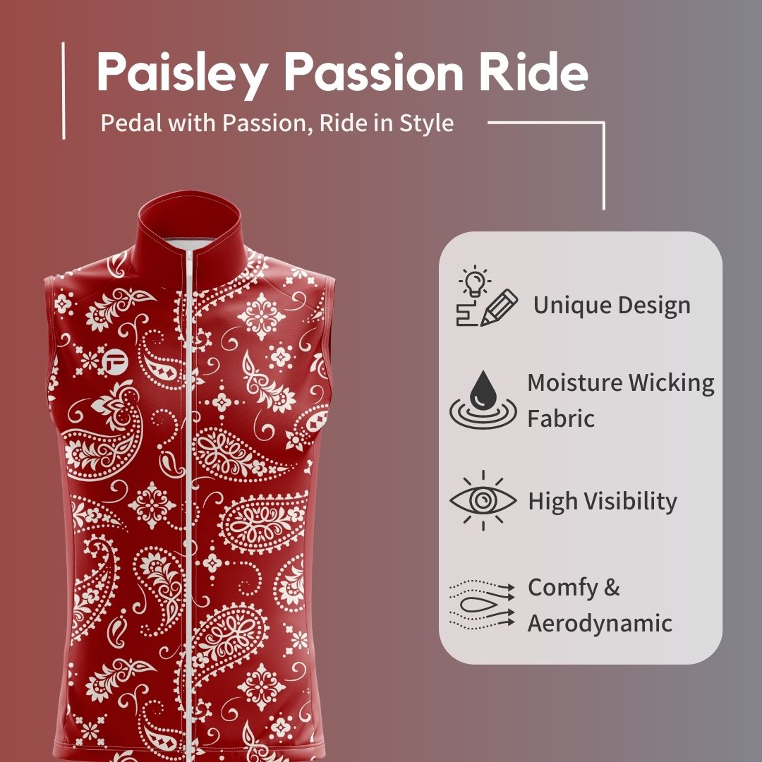 Paisley Passion Ride | Sleeveless Cycling Jersey Highlights