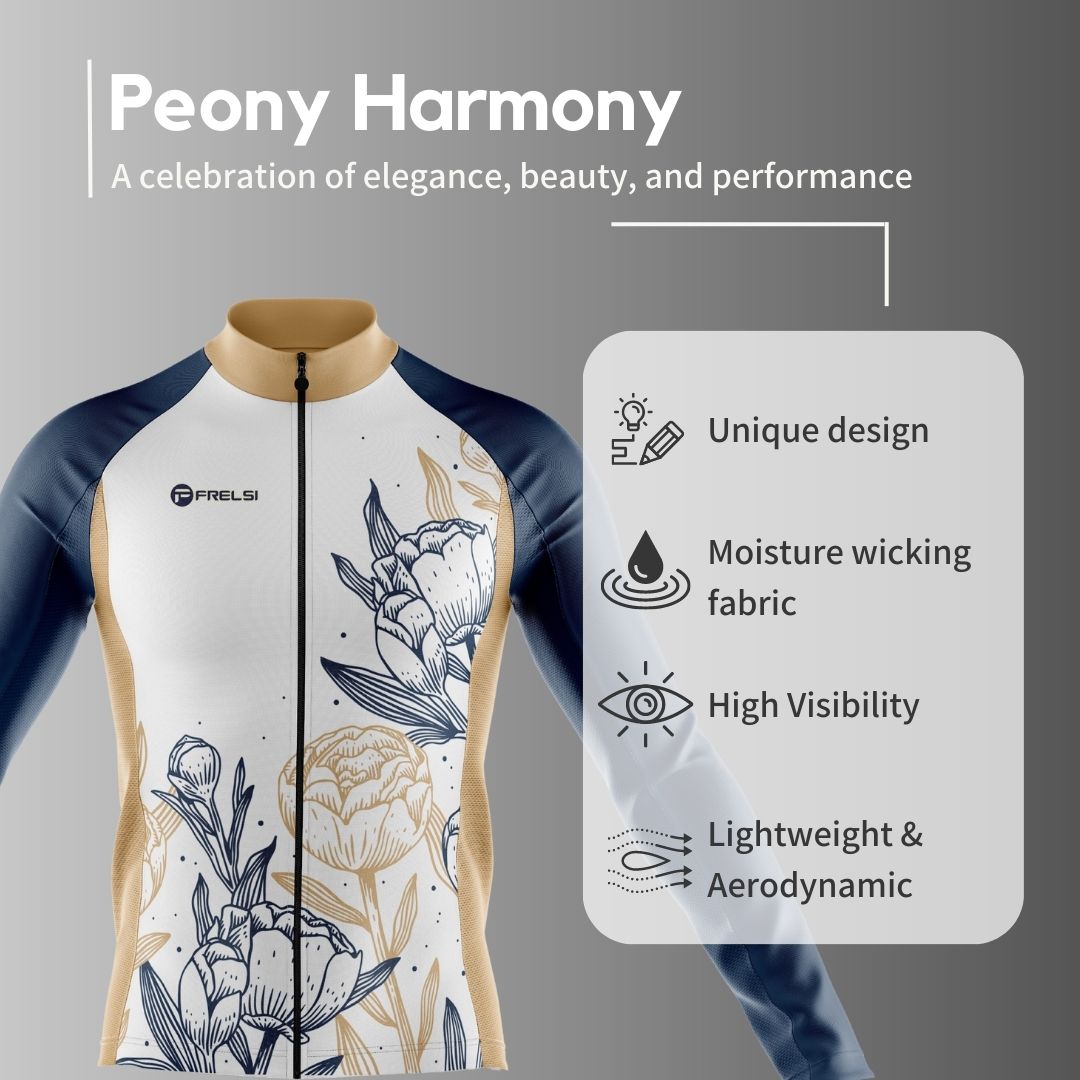 Peony Harmony long sleeve cycling jersey | facts & features