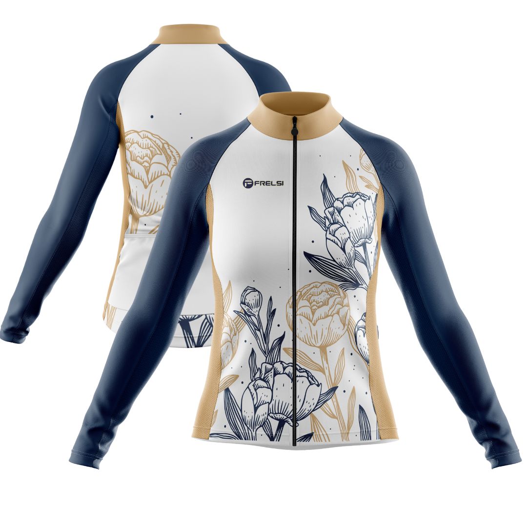 Peony Harmony | Women's Long Sleeve Cycling Jersey