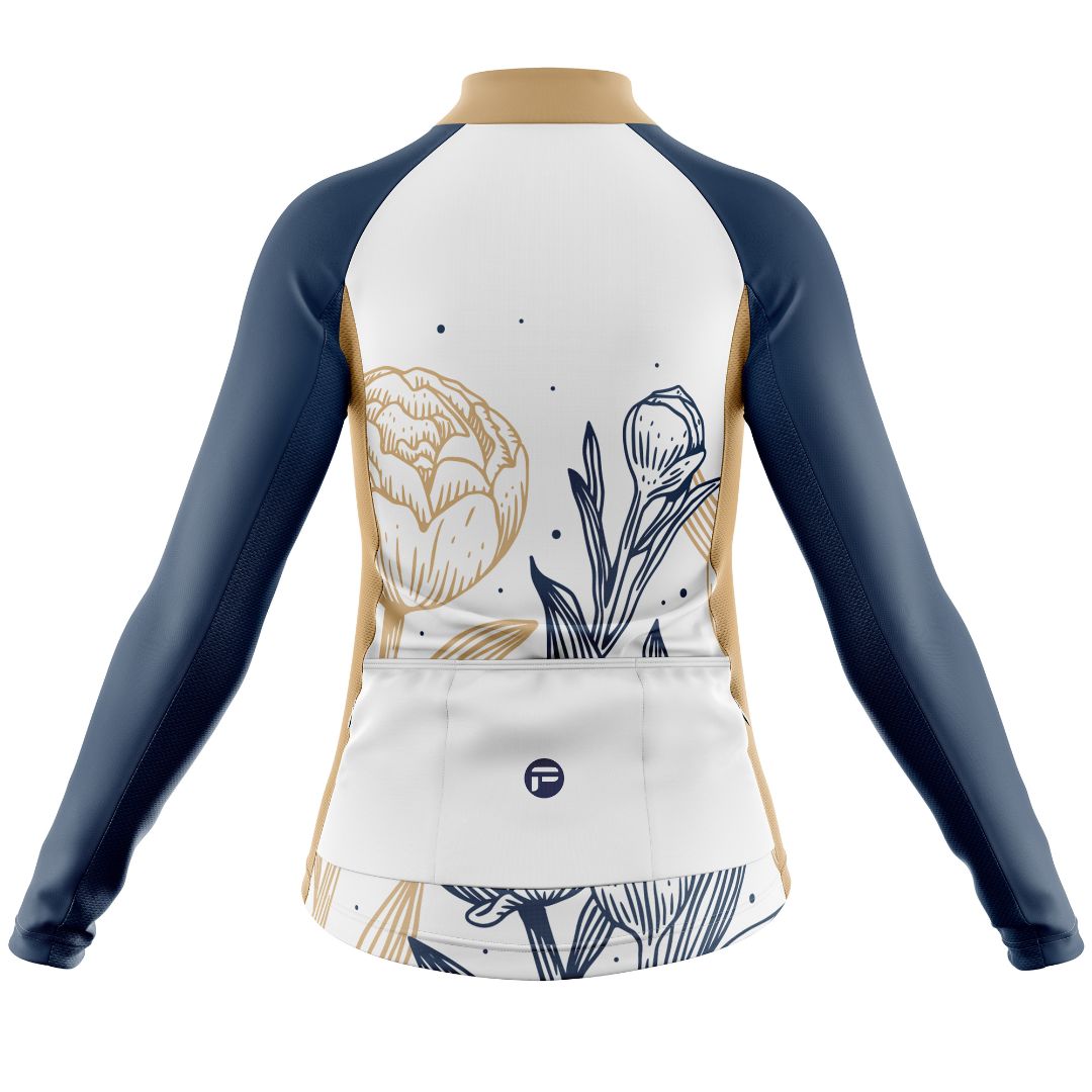 Peony Harmony | Women's Long Sleeve Cycling Jersey