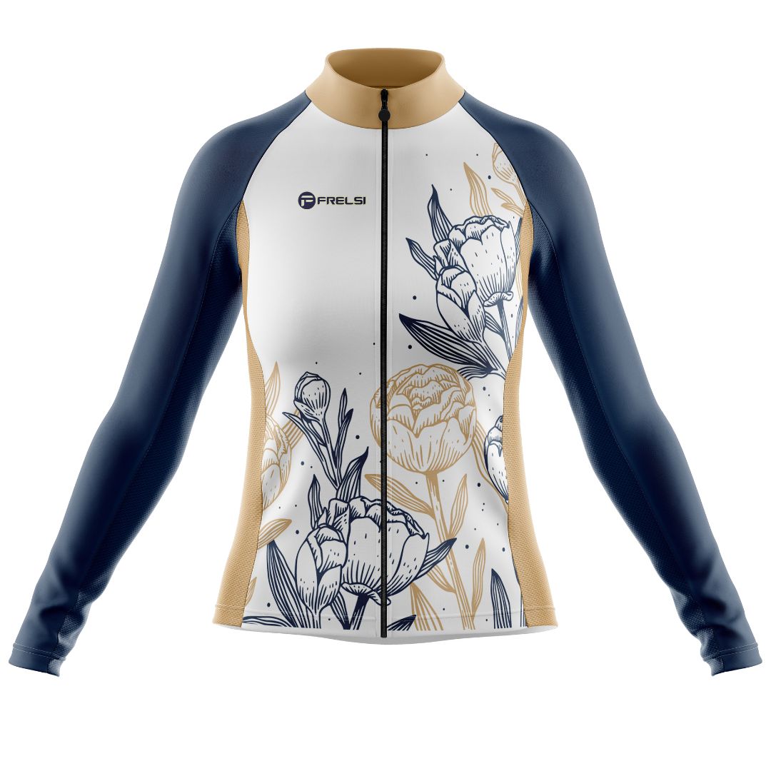 Peony Harmony | Women's Long Sleeve Cycling Jersey