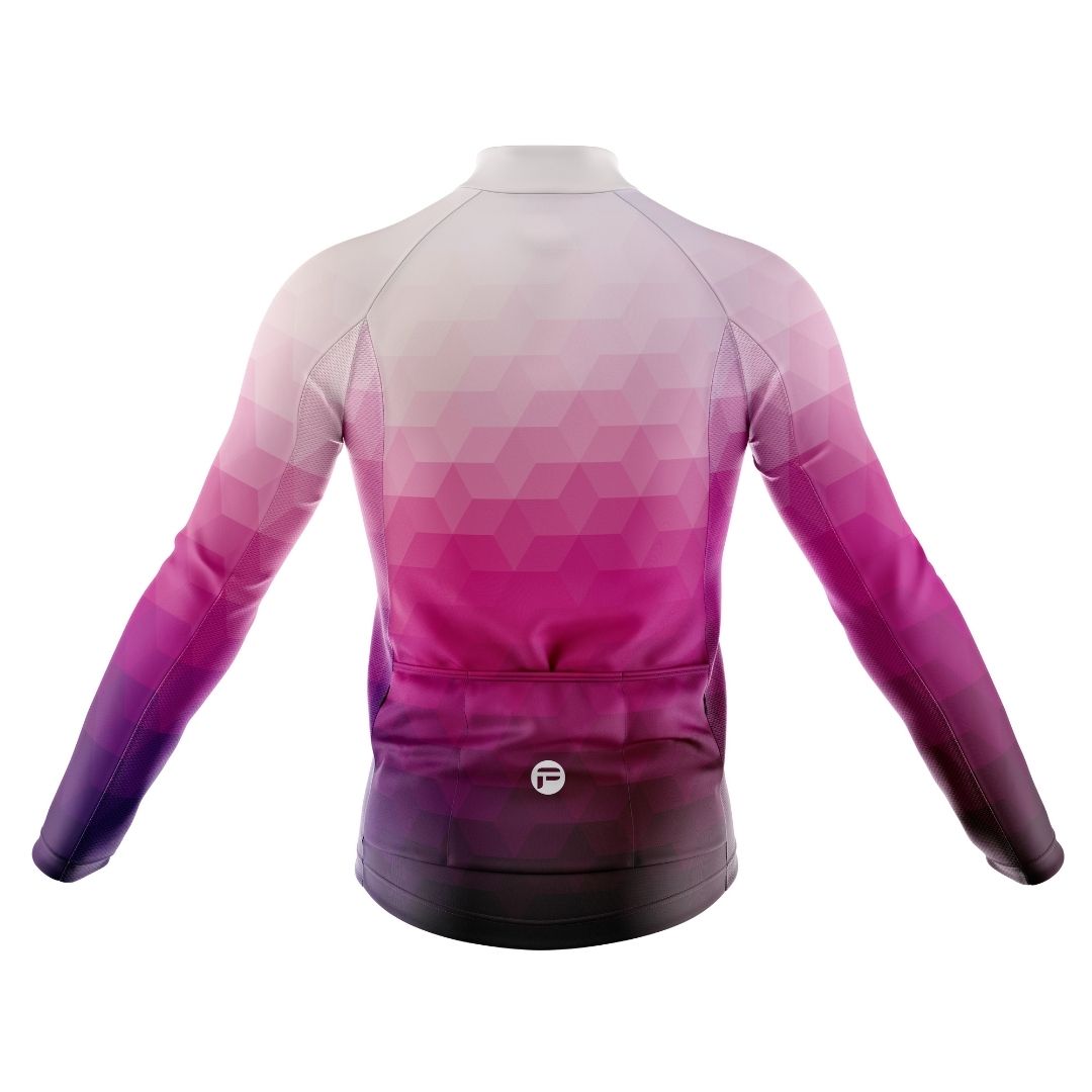 Pink Elegance | Men's Long Sleeve Cycling Jersey