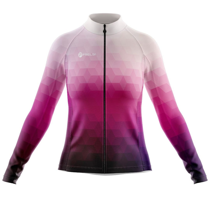 Pink Elegance | Women's Long Sleeve Cycling Jersey