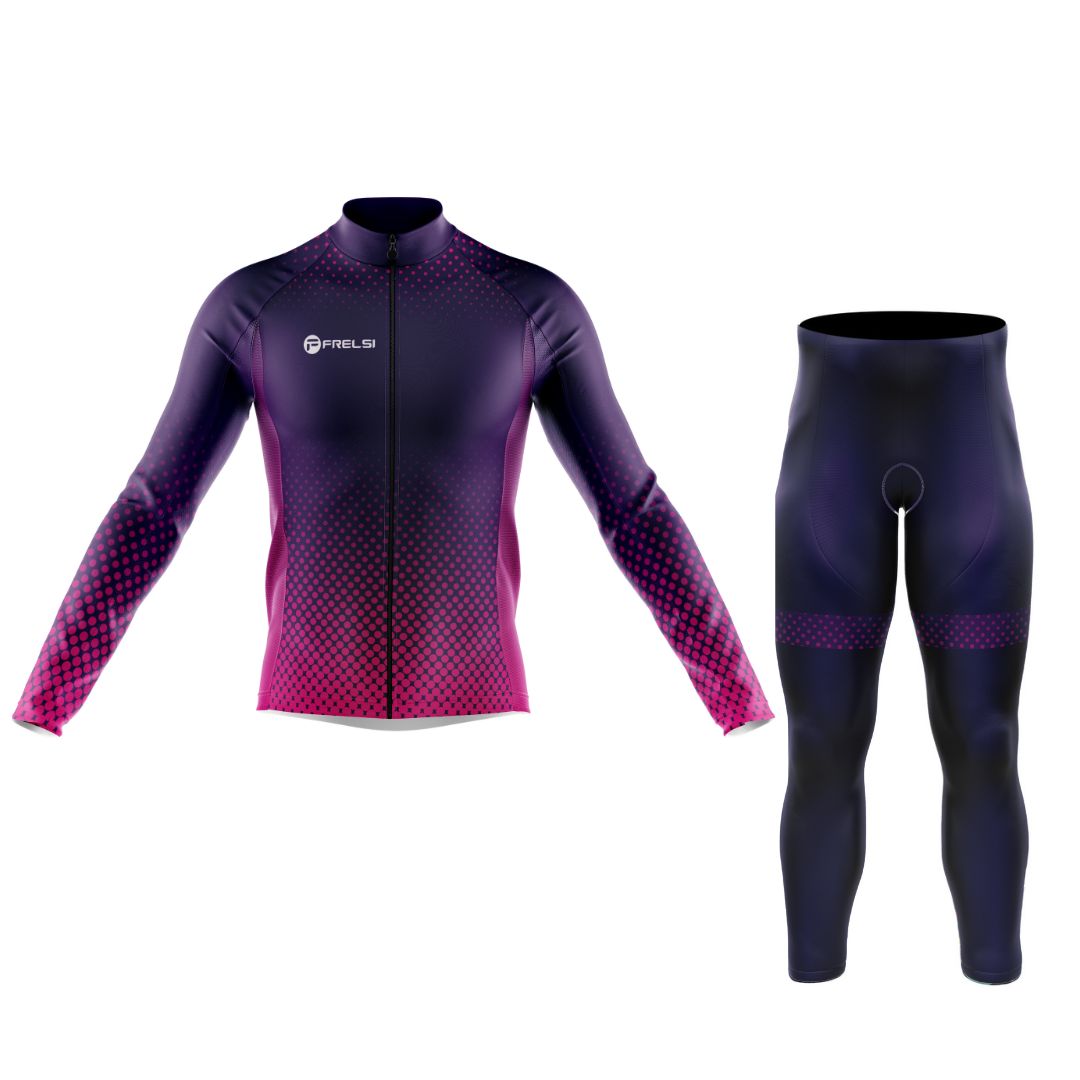 Purple Dot Ride | Men's Long Sleeve Cycling Set