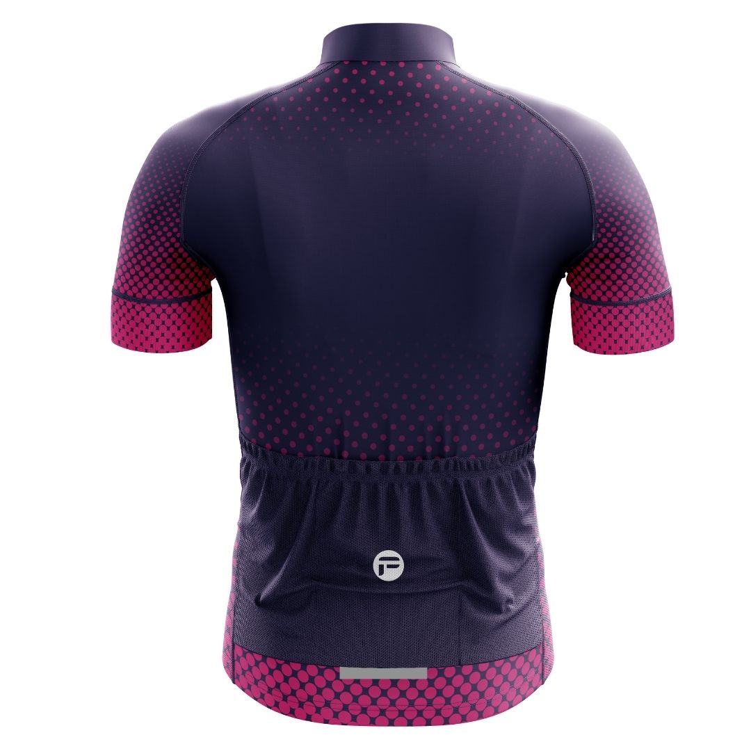 Purple Dot Ride | Men's Short Sleeve Cycling Jersey Back Image