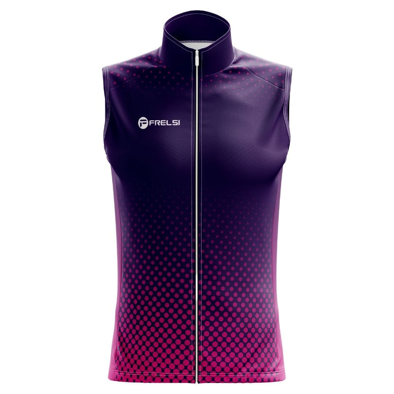 Purple Dot Ride | Sleeveless Cycling Jersey Front Image