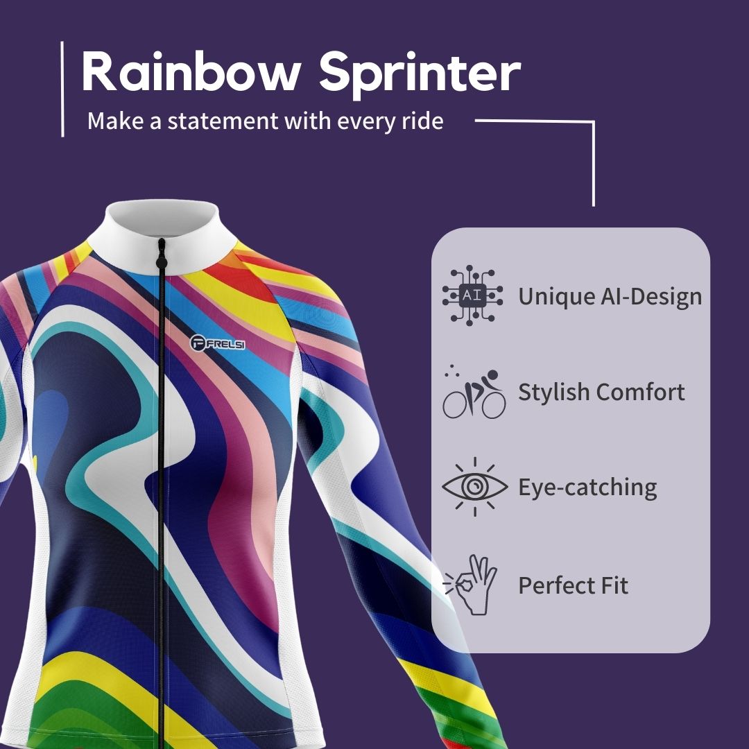 Rainbow Sprinter | Women's Long Sleeve Cycling Set