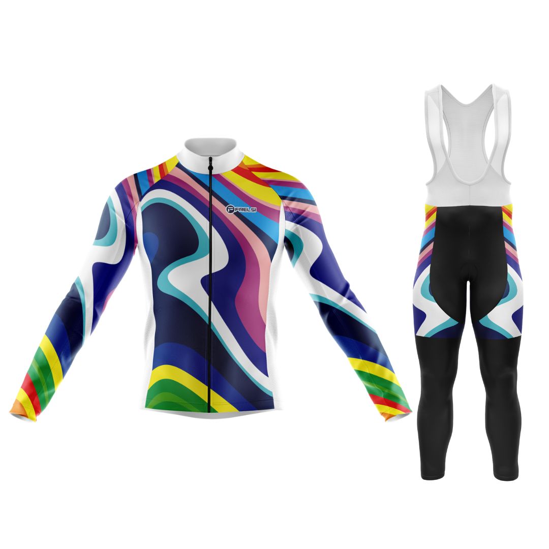 Rainbow Sprinter | Conjunto de ciclismo de manga larga para hombre
