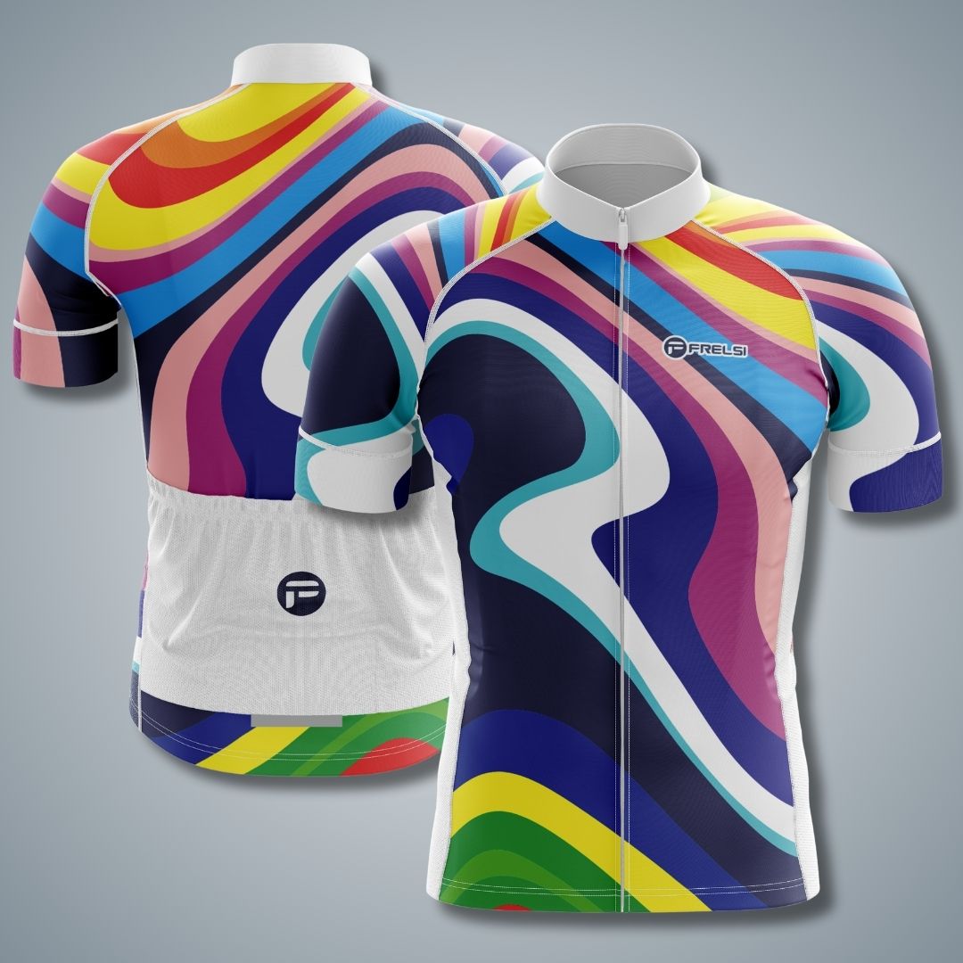 Get the “Rainbow Sprinter” – our latest AI-crafted cycling jersey, designed with a perfect blend of comfort and style!