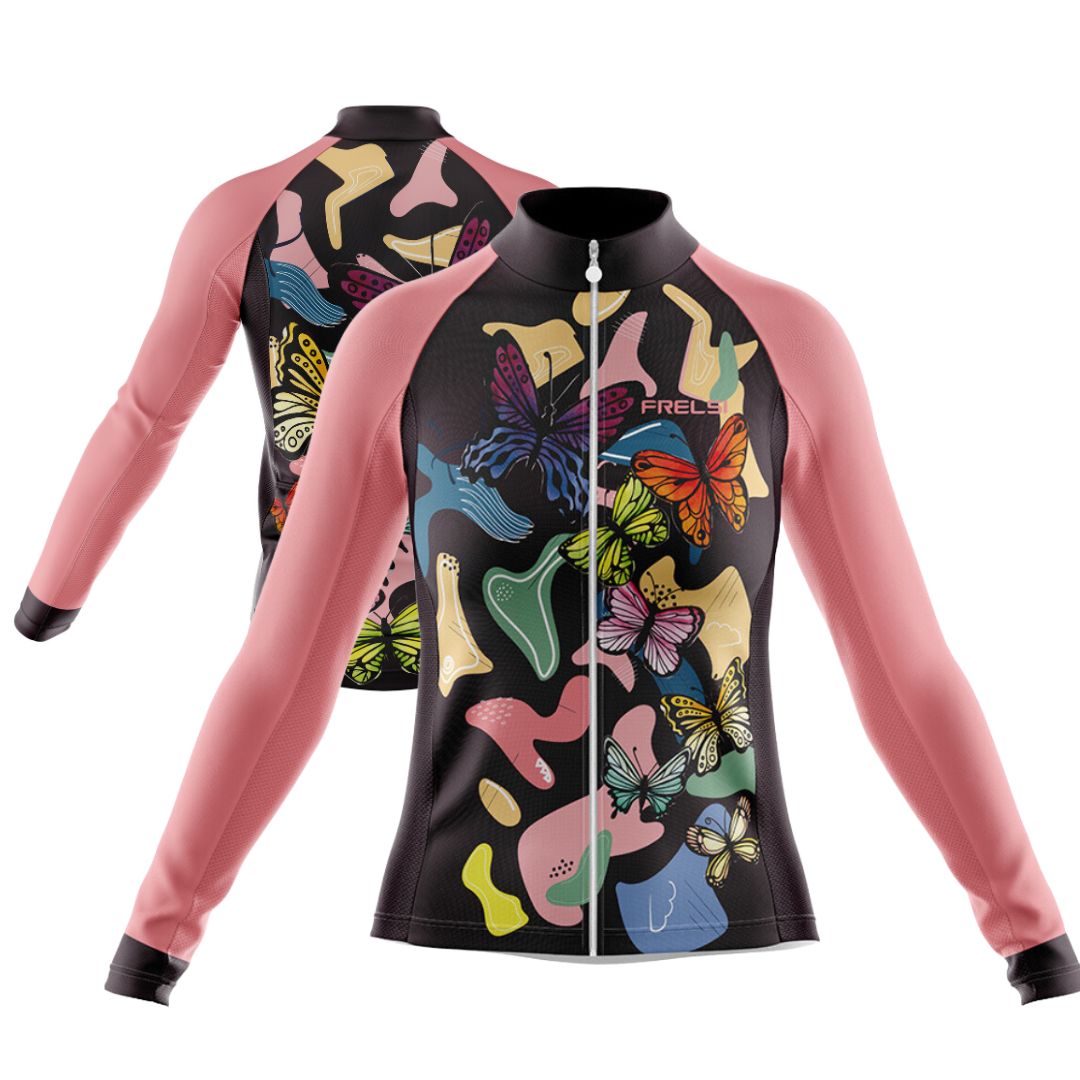 Riding With Butterflies | Women's Long Sleeve Cycling Jersey