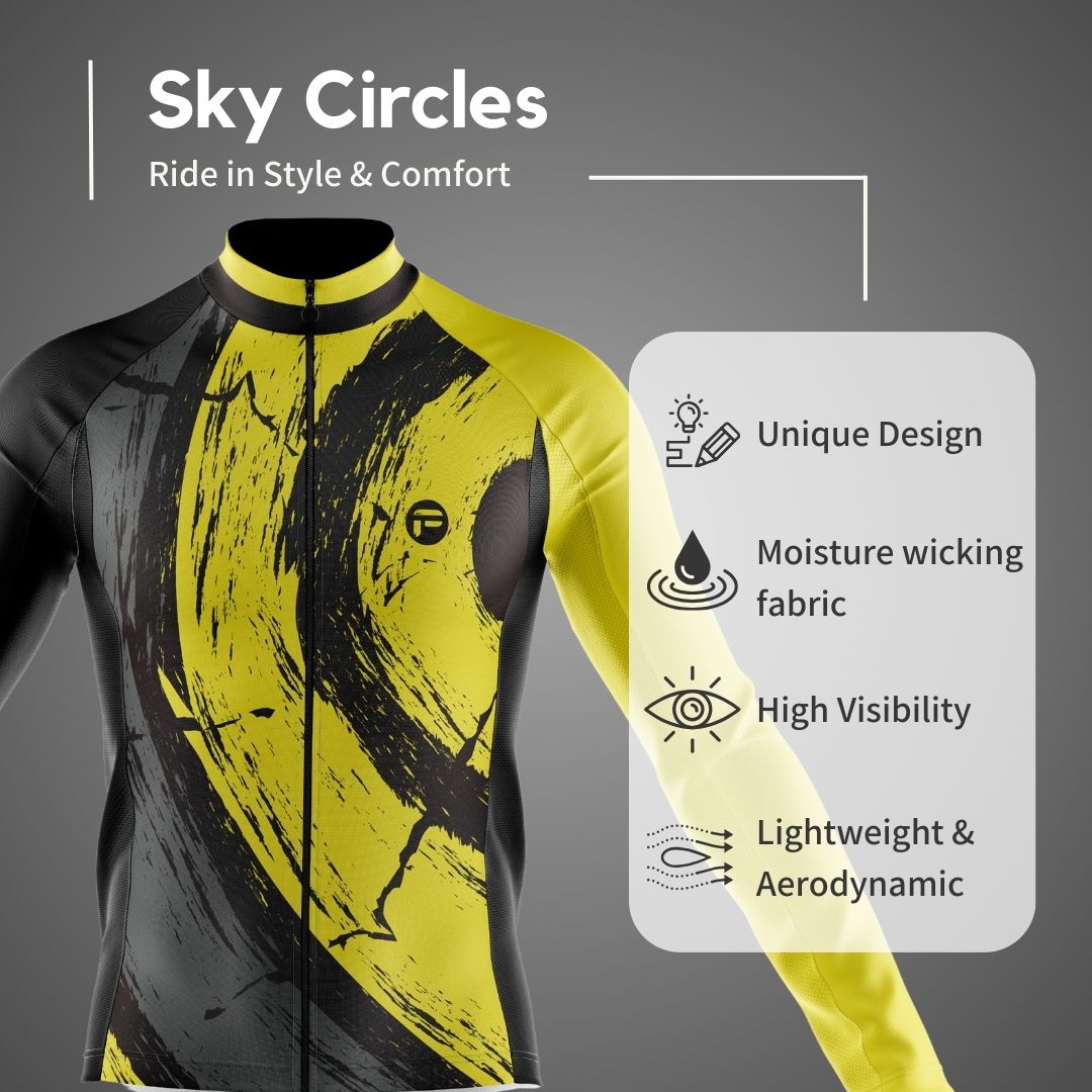 Sky Circles | Men's Long Sleeve Cycling Jersey - Facts & Features
