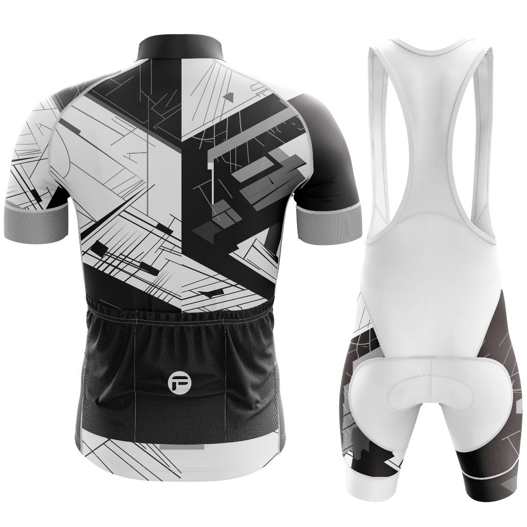 Urban Motion men's cycling kit with a streamlined jersey and ergonomic bib shorts, crafted for speed and confidence on every ride.