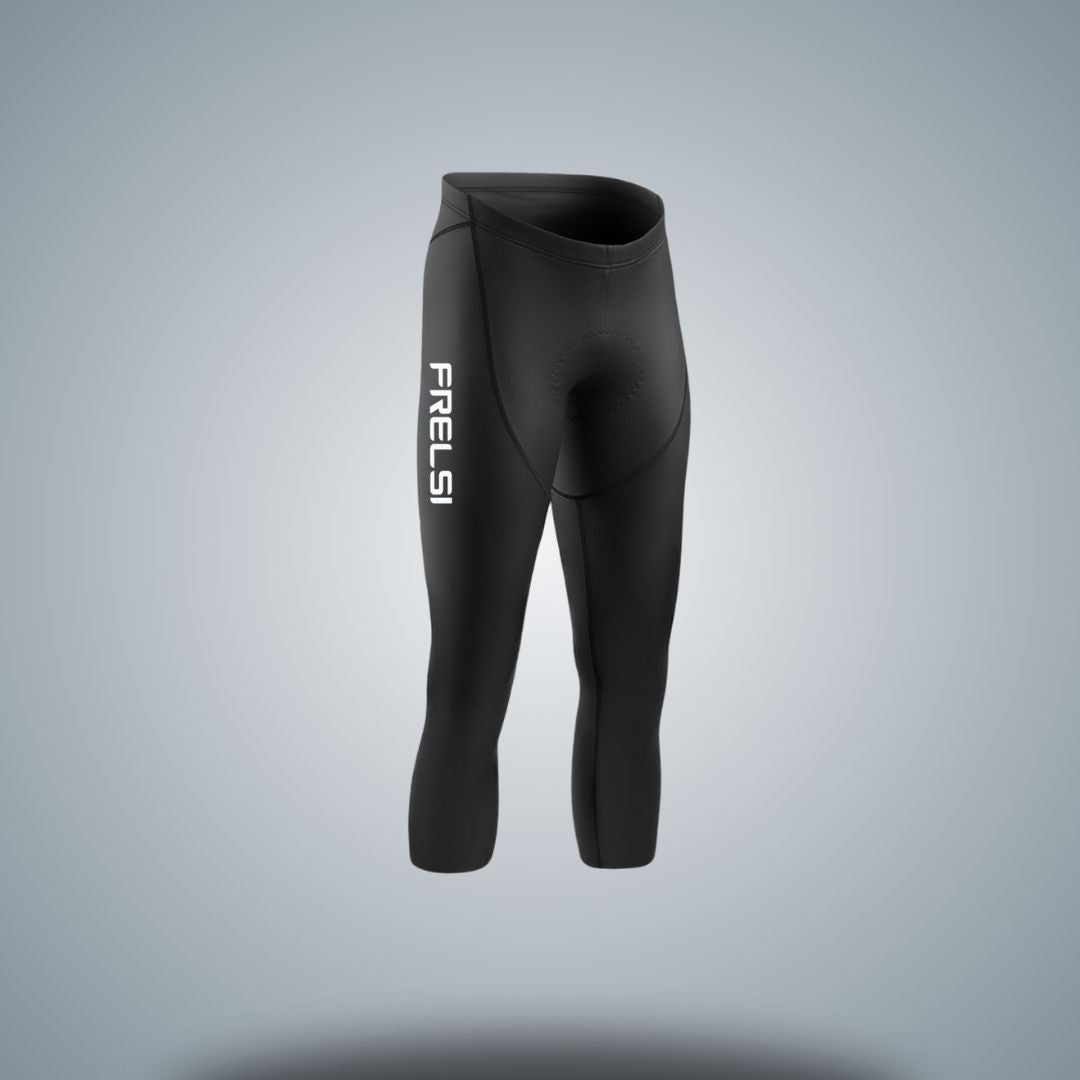 Women's 3/4 Padded Cycling Leggings High Waist Breathable Bike Shorts with Anti-Slip Quick Dry