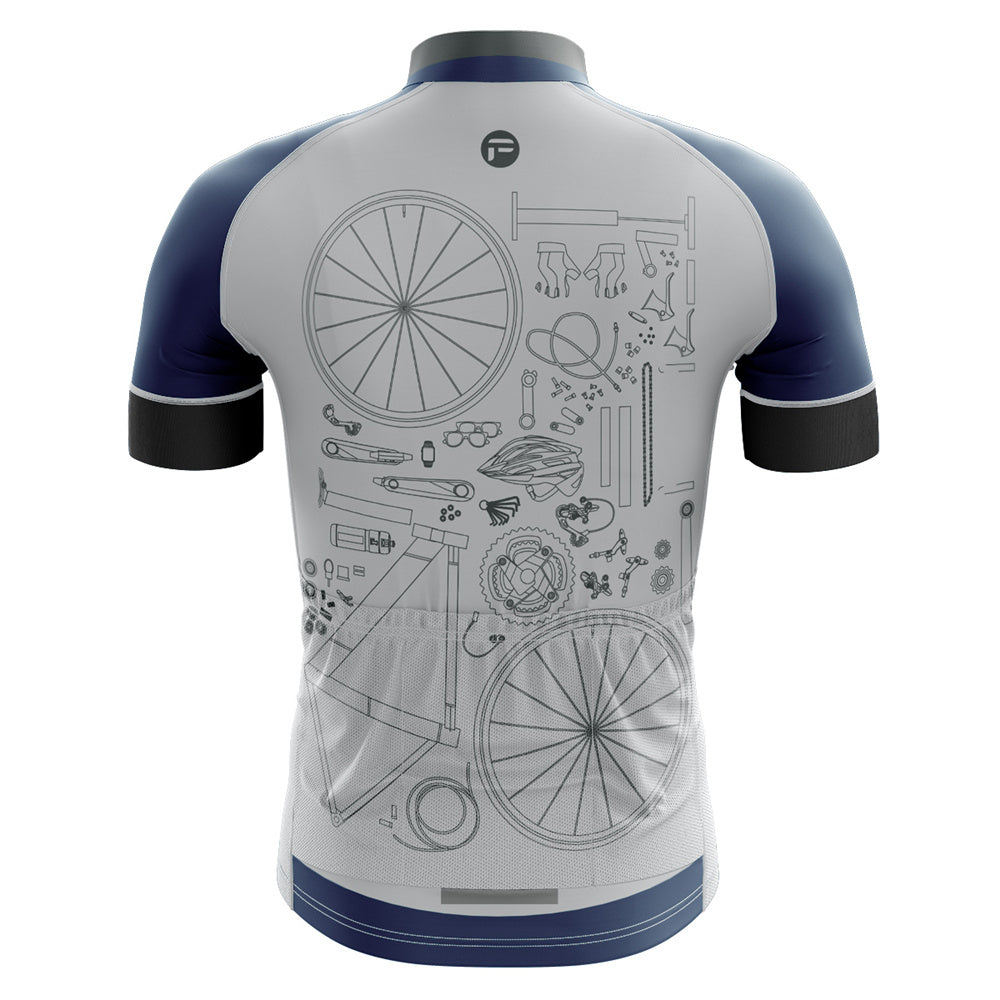 My Bicycles BluePrint | Maillot de ciclismo de manga corta para hombre