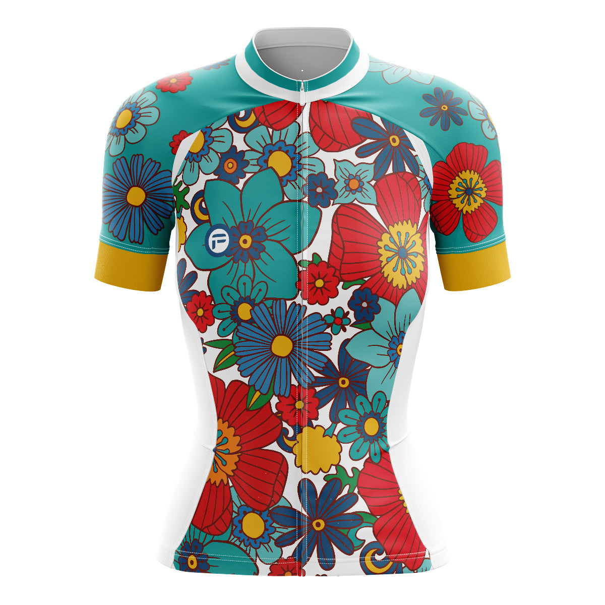 Colorful Flowers Cycling Jersey