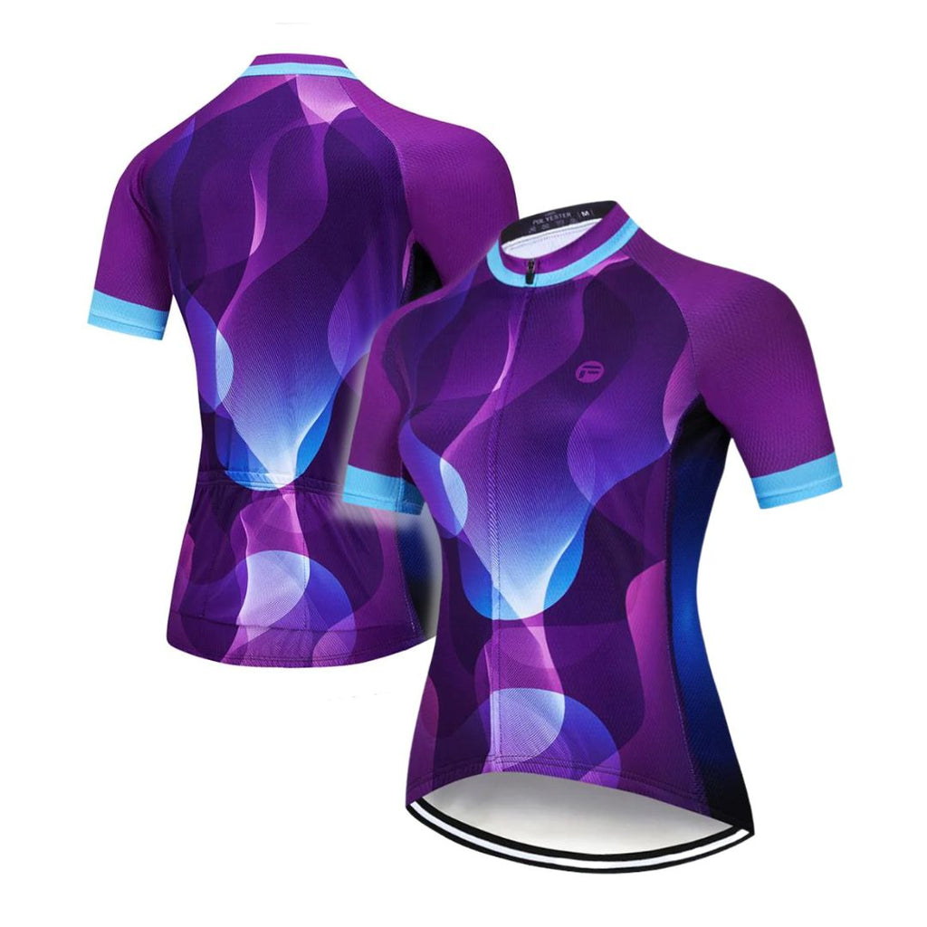 Women's Yeti Cycles Vista Short-Sleeve Jersey 2023 - Medium in Purple | Polyester