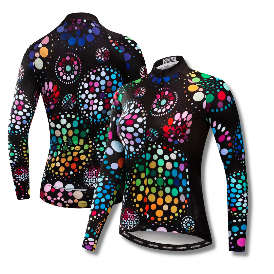 Colorful Bubbles | Long Sleeve Cycling Jersey
