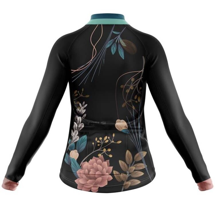 Maillot de ciclismo de manga larga para mujer Exotic Spring