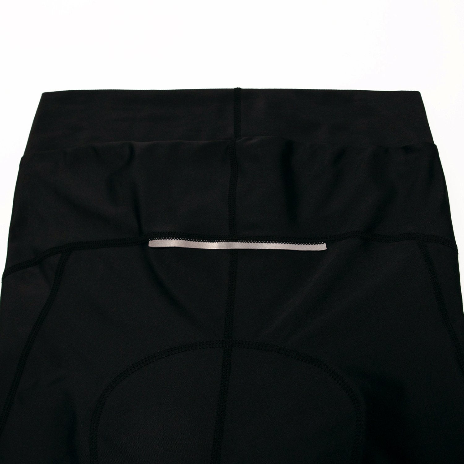 Women's Black Cycling Shorts with Reflective Strips