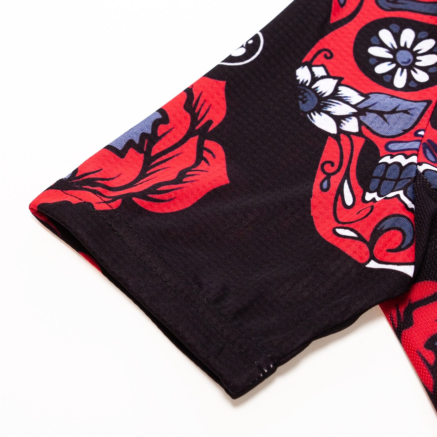 Pink Skull Flowers | Women's Short Sleeve Cycling Jersey