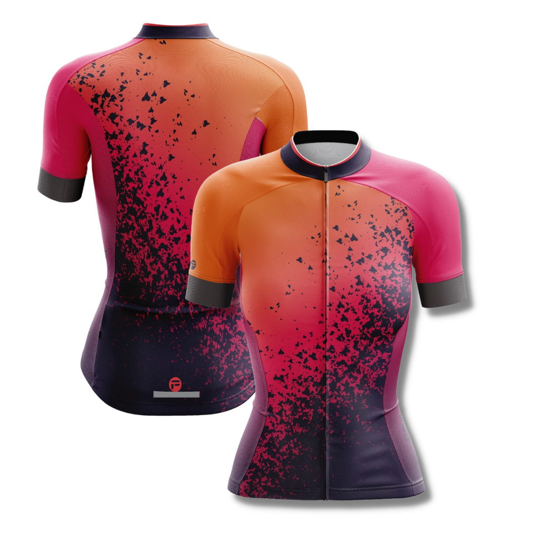 Orange Volcano | Frelsi Short Sleeve Cycling Jersey