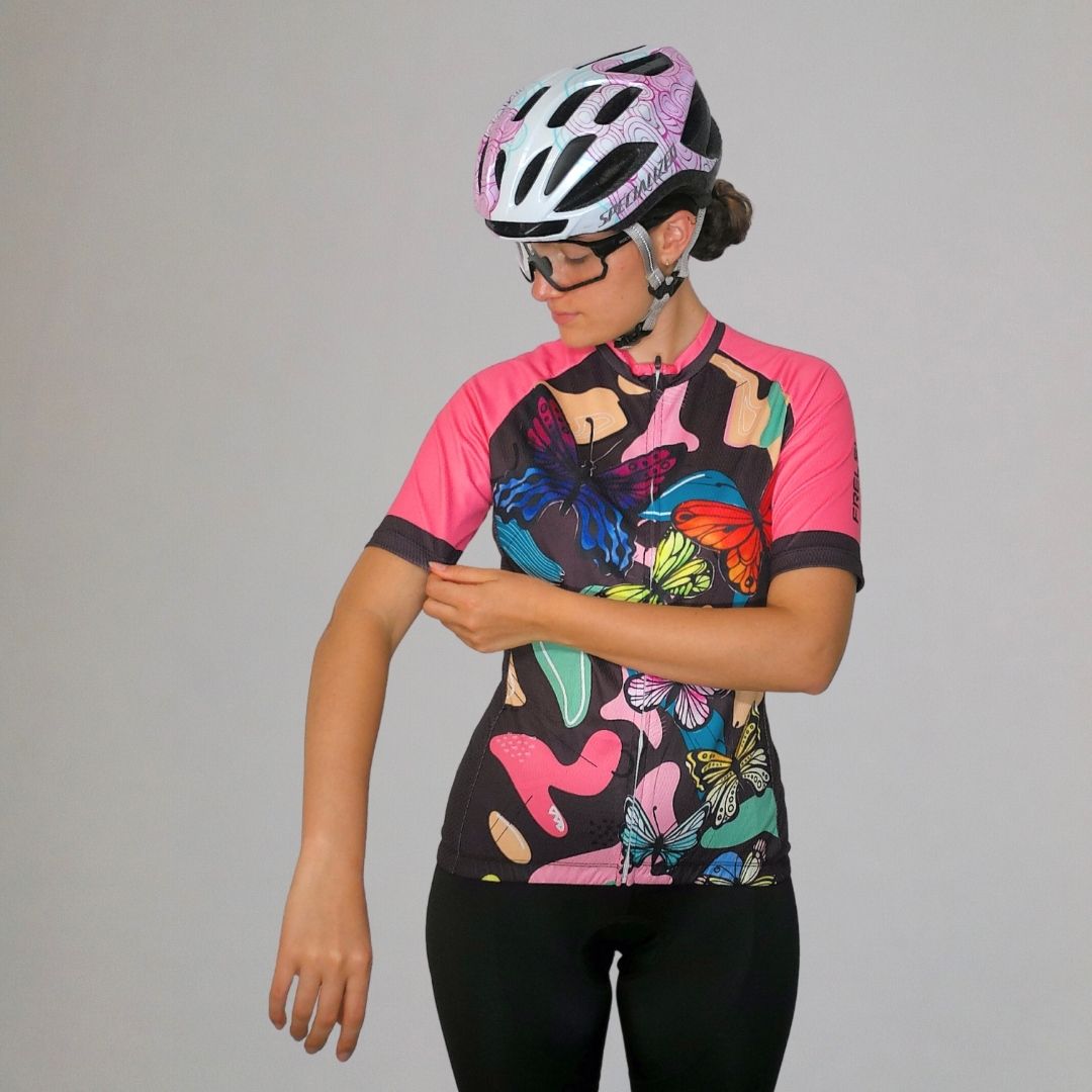 Riding with Butterflies | Frelsi Short Sleeve Cycling Jersey