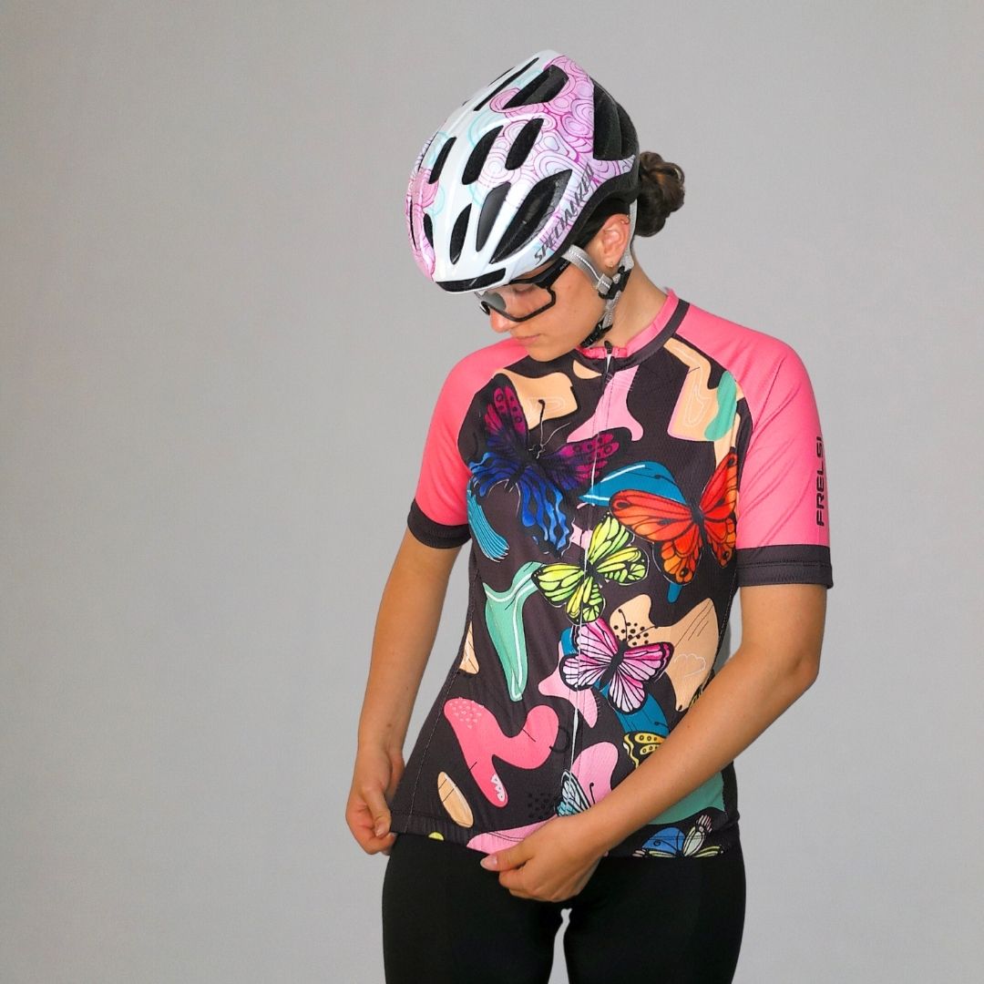 Riding with Butterflies | Frelsi Short Sleeve Cycling Jersey