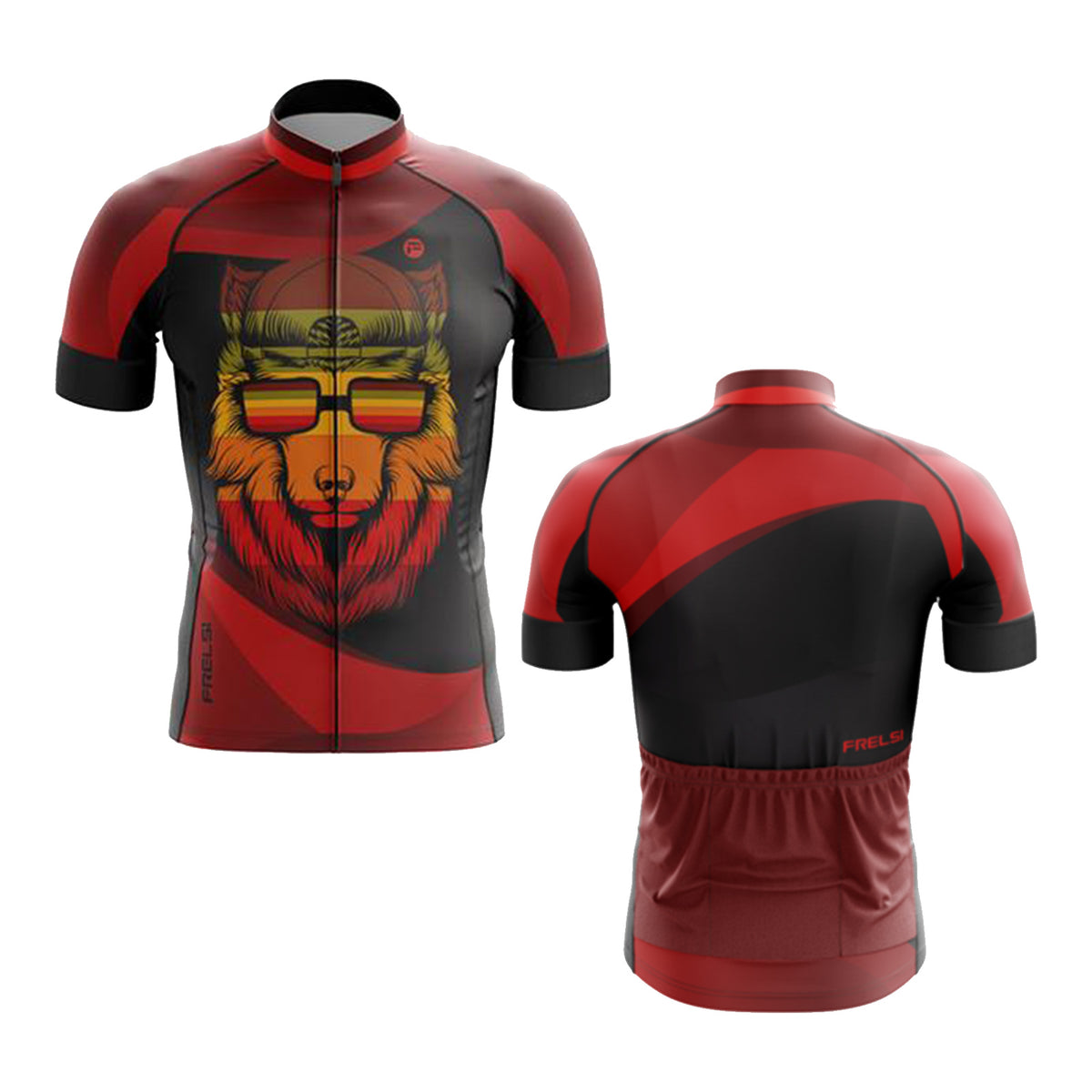 Wild Wolf Red Frelsi Cycling Jersey Set