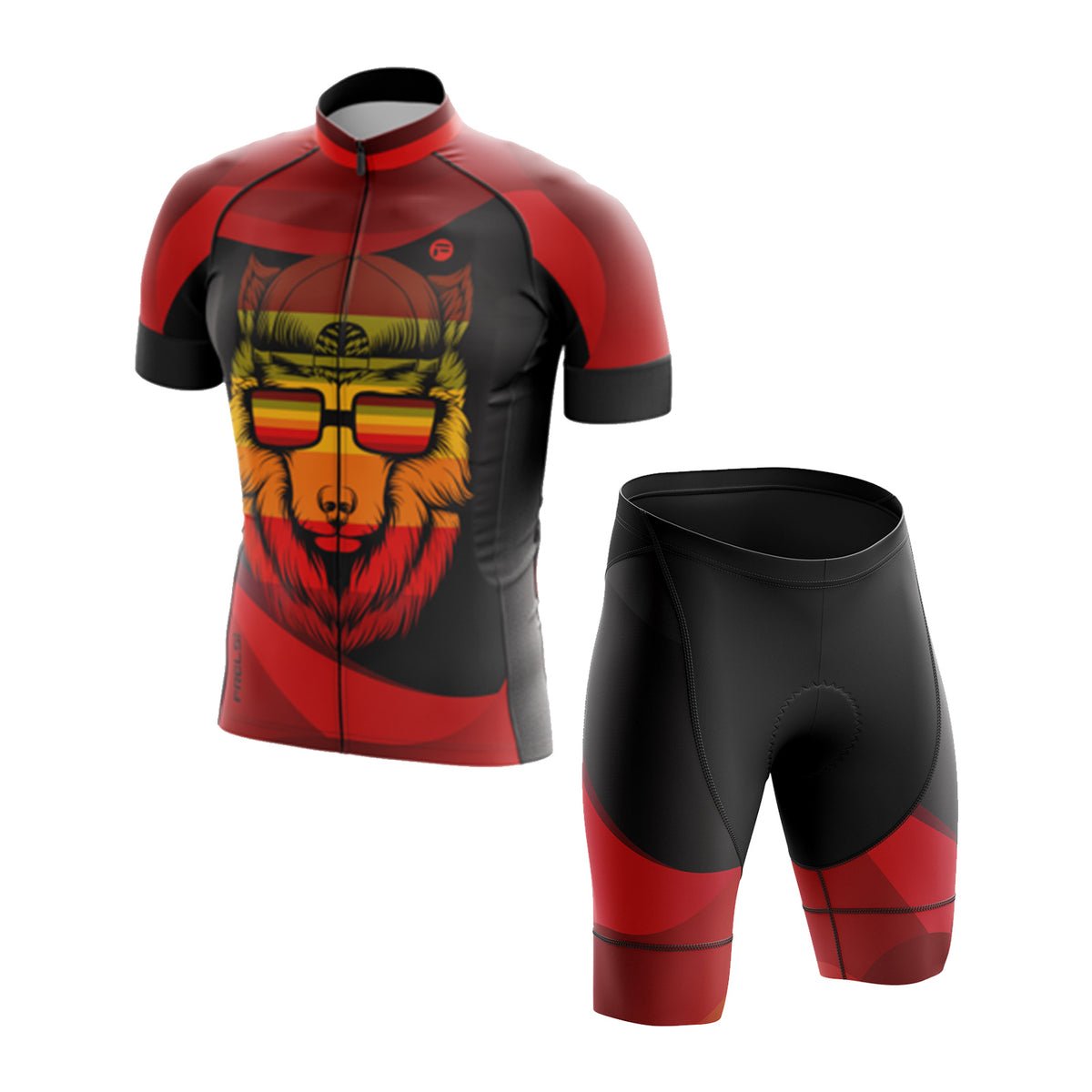 Wild Wolf Red Frelsi Cycling Jersey Set