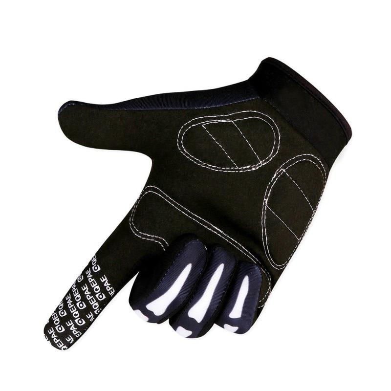 Skull Full Finger Bicycle Gloves