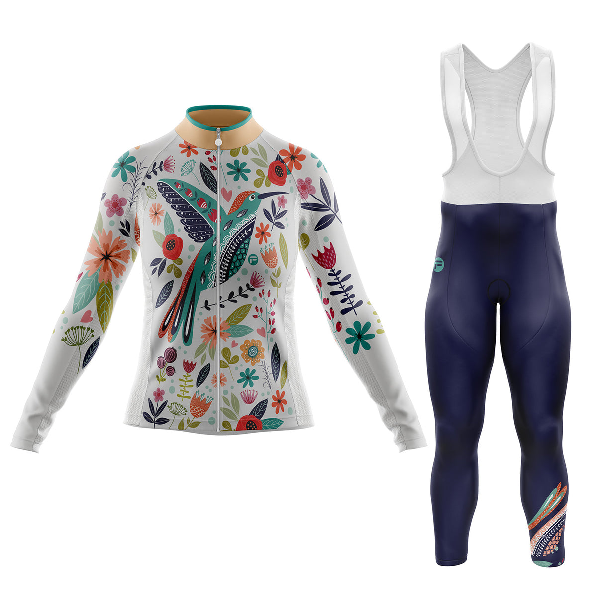 My Happy Bird | Women's Long Sleeve Cycling Set with bibs